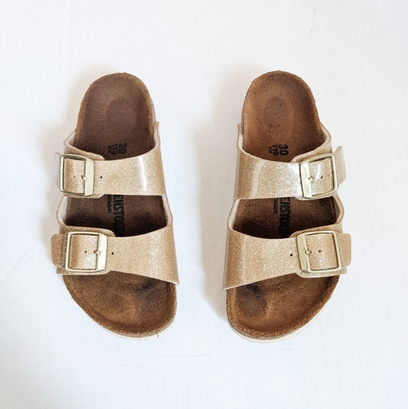 Birkenstock Other - Birkenstock Girls' Arizona Gold Glitter Sandals 30